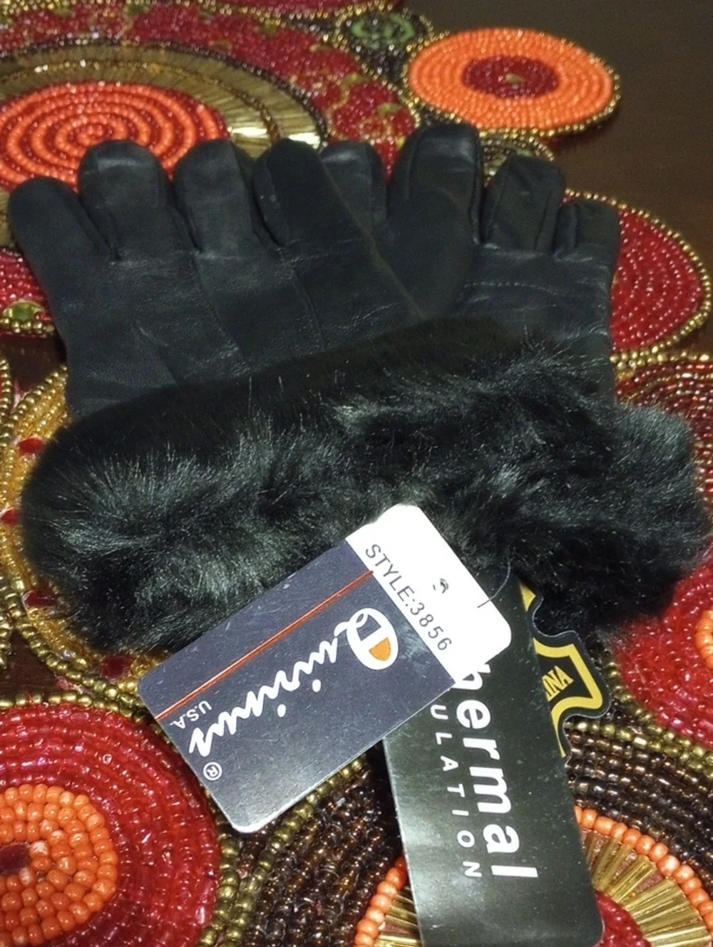 Leather Insulated Gloves Size Medium